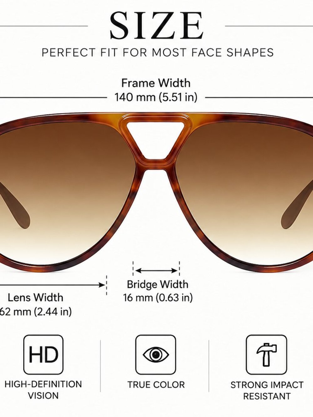 mosanana Trendy Oversized Aviator Sunglasses for Women Retro Style MS52478